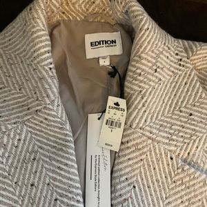 Trench wool blend jacket with belt